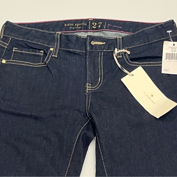 Kate Spade Jeans Womens Size 27 Dark Wash Skinny Broom Street NWT with FLAWS - Picture 6 of 10